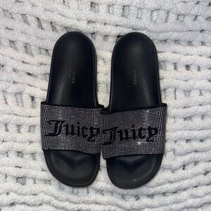 Juicy couture rhinestone slides y2k